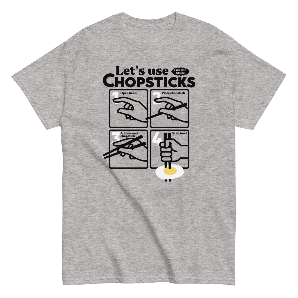 Let's Use Chopsticks Men's Classic Tee Hoodie, Sweatshirt | PureTeeCo.com (Image 1)