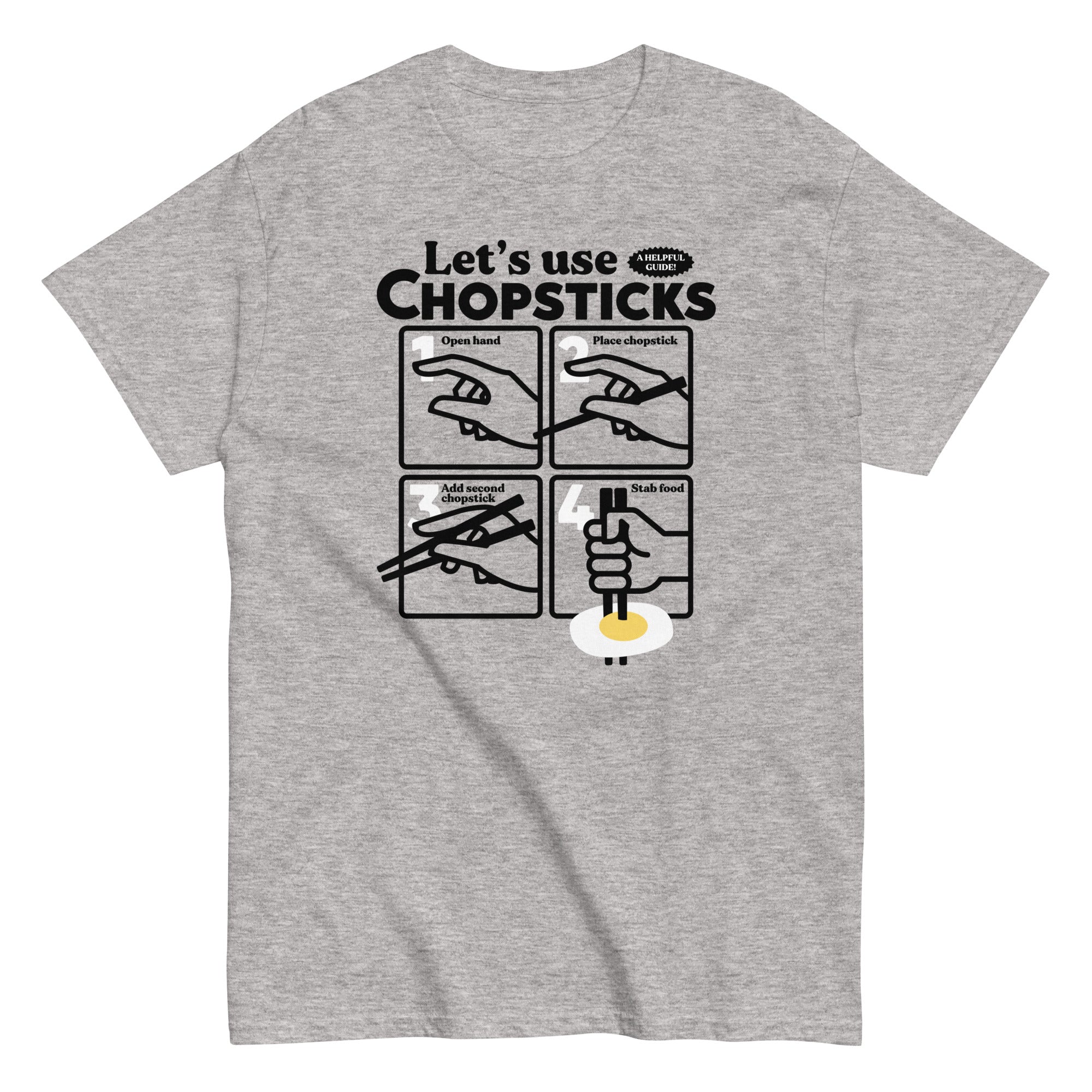 Let's Use Chopsticks Men's Classic Tee Hoodie, Sweatshirt | PureTeeCo.com (Image 1)