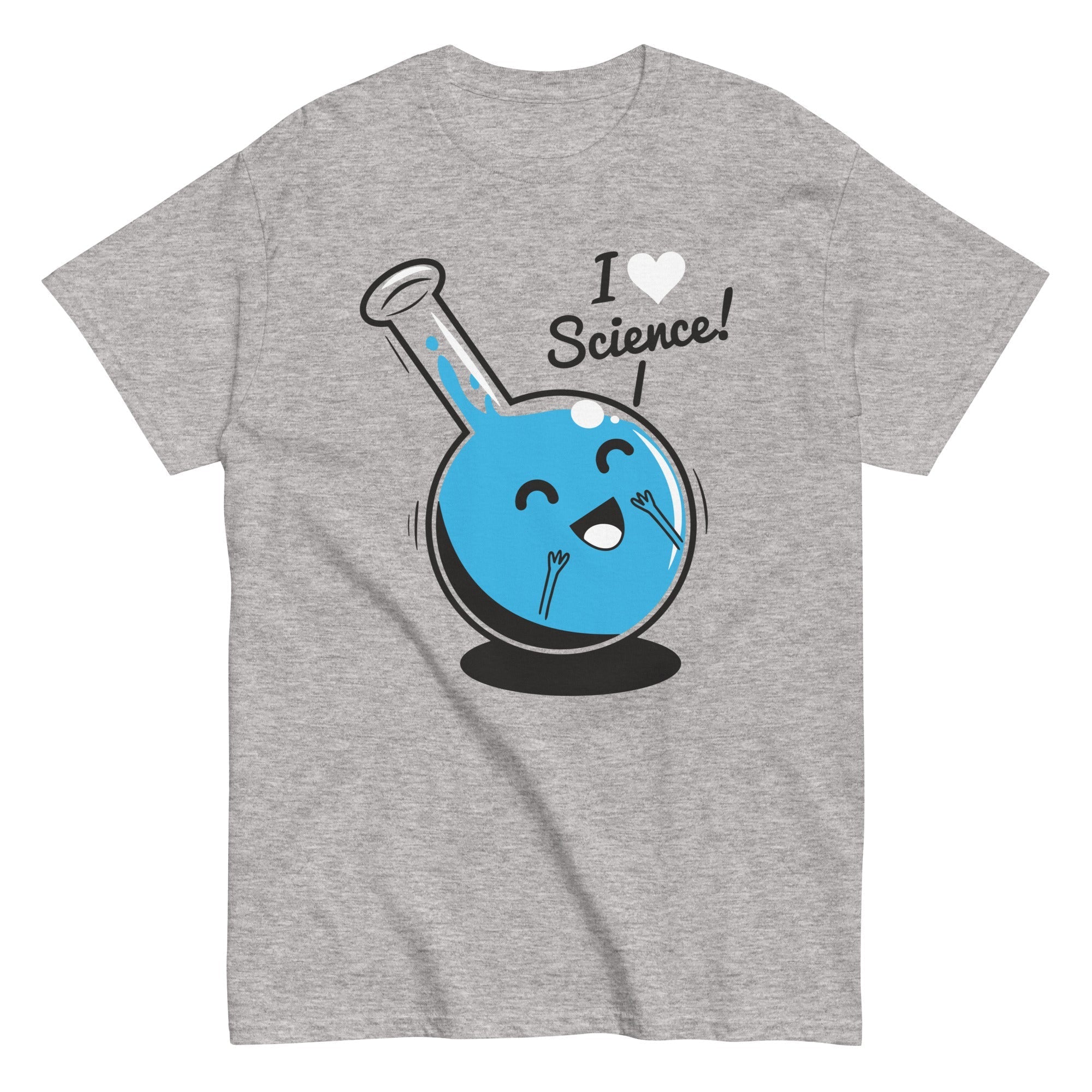 I Heart Science Men's Classic Tee Hoodie, Sweatshirt | PureTeeCo.com (Image 4)