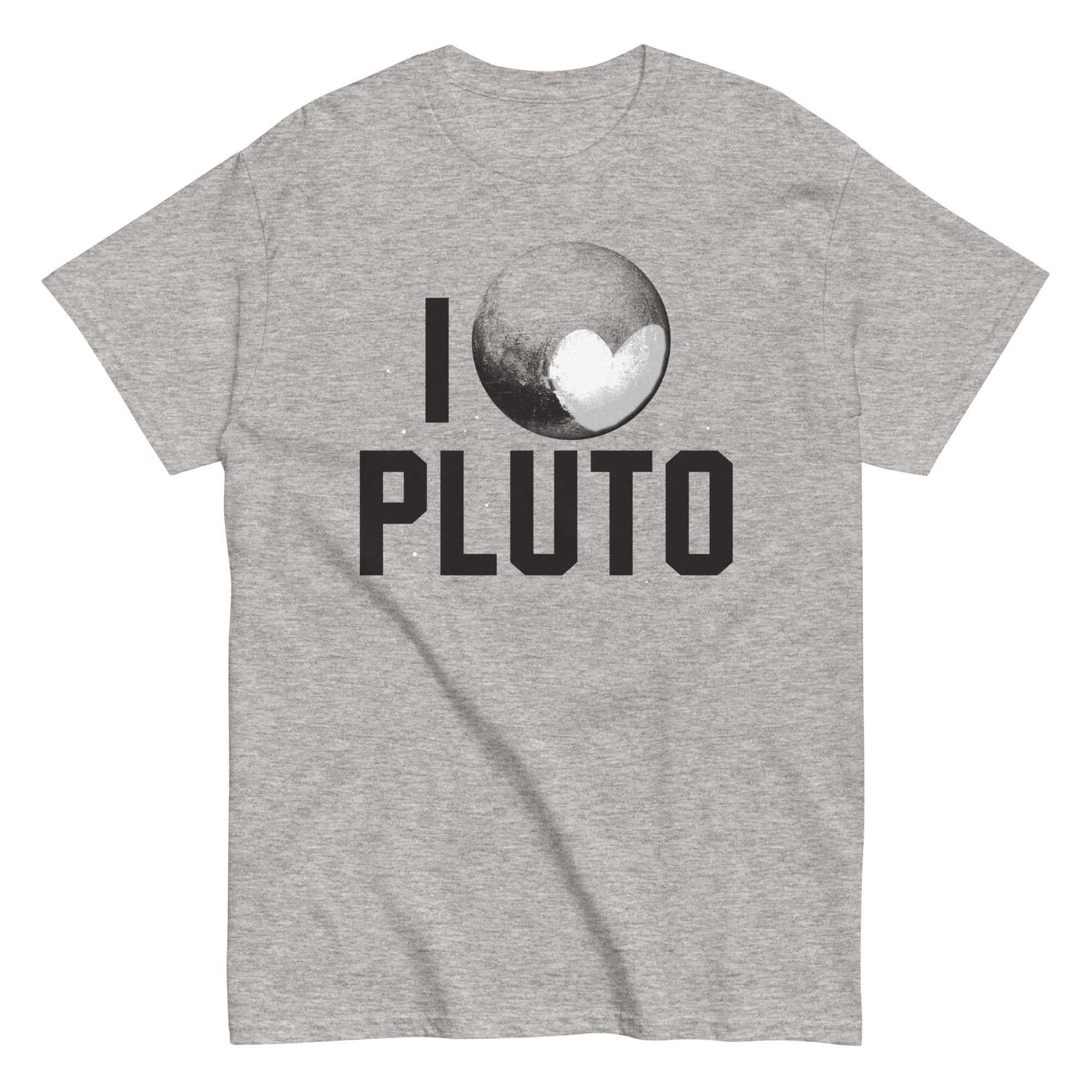 I Heart Pluto Men's Classic Tee Hoodie, Sweatshirt | PureTeeCo.com (Image 1)