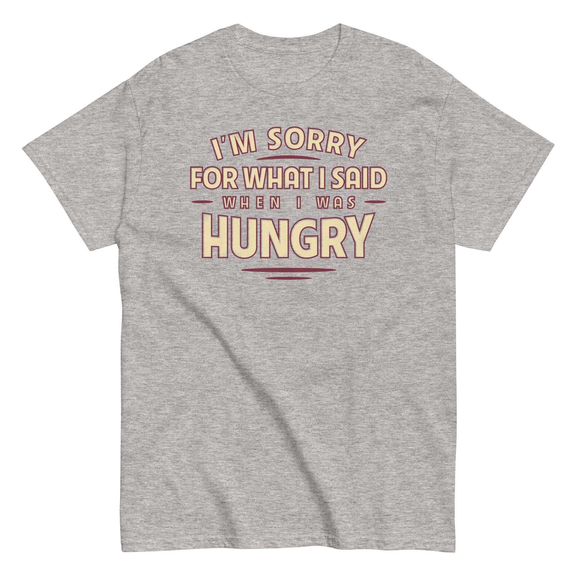 What I Said When I Was Hungry Men's Classic Tee Hoodie, Sweatshirt | PureTeeCo.com (Image 4)