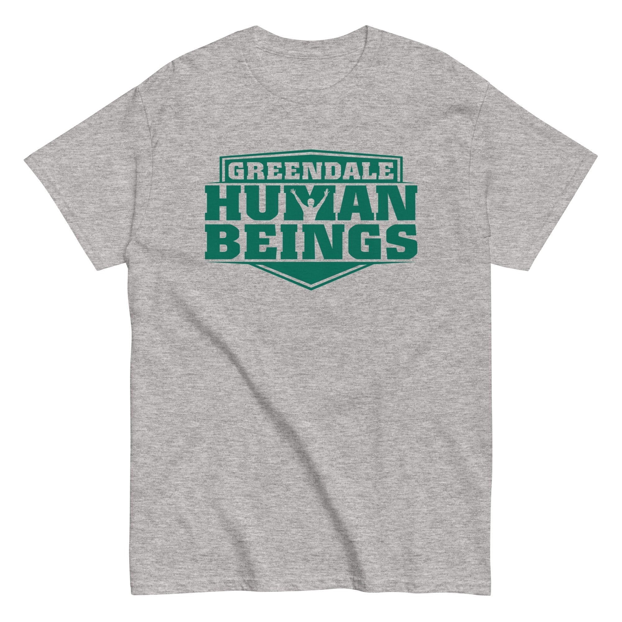 Greendale Human Beings Men's Classic Tee Hoodie, Sweatshirt | PureTeeCo.com (Image 1)