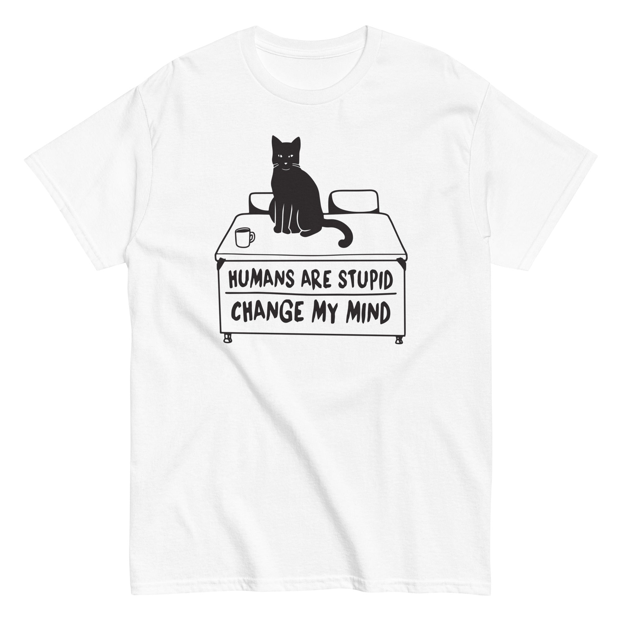 Humans Are Stupid Men's Classic Tee Hoodie, Sweatshirt | PureTeeCo.com (Image 1)
