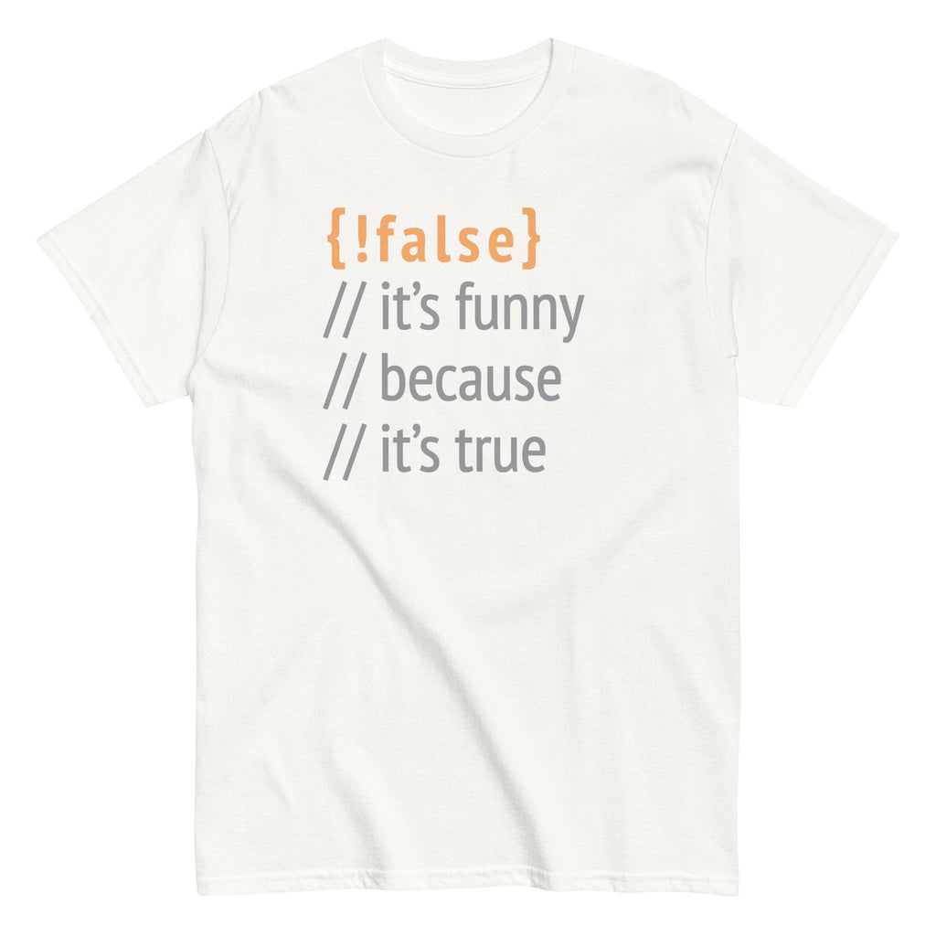 It's Funny Because It's True Men's Classic Tee Hoodie, Sweatshirt | PureTeeCo.com (Image 4)