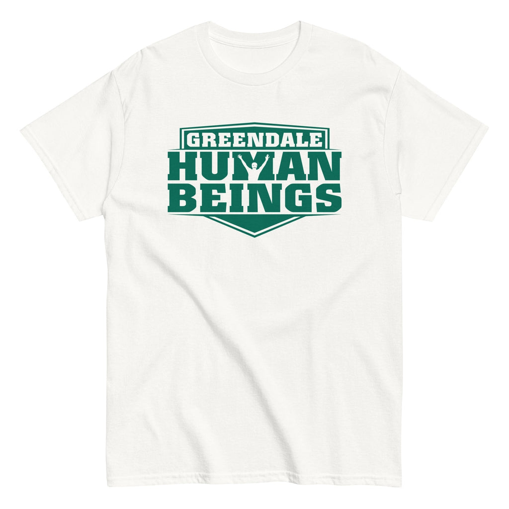 Greendale Human Beings Men's Classic Tee Hoodie, Sweatshirt | PureTeeCo.com (Image 4)