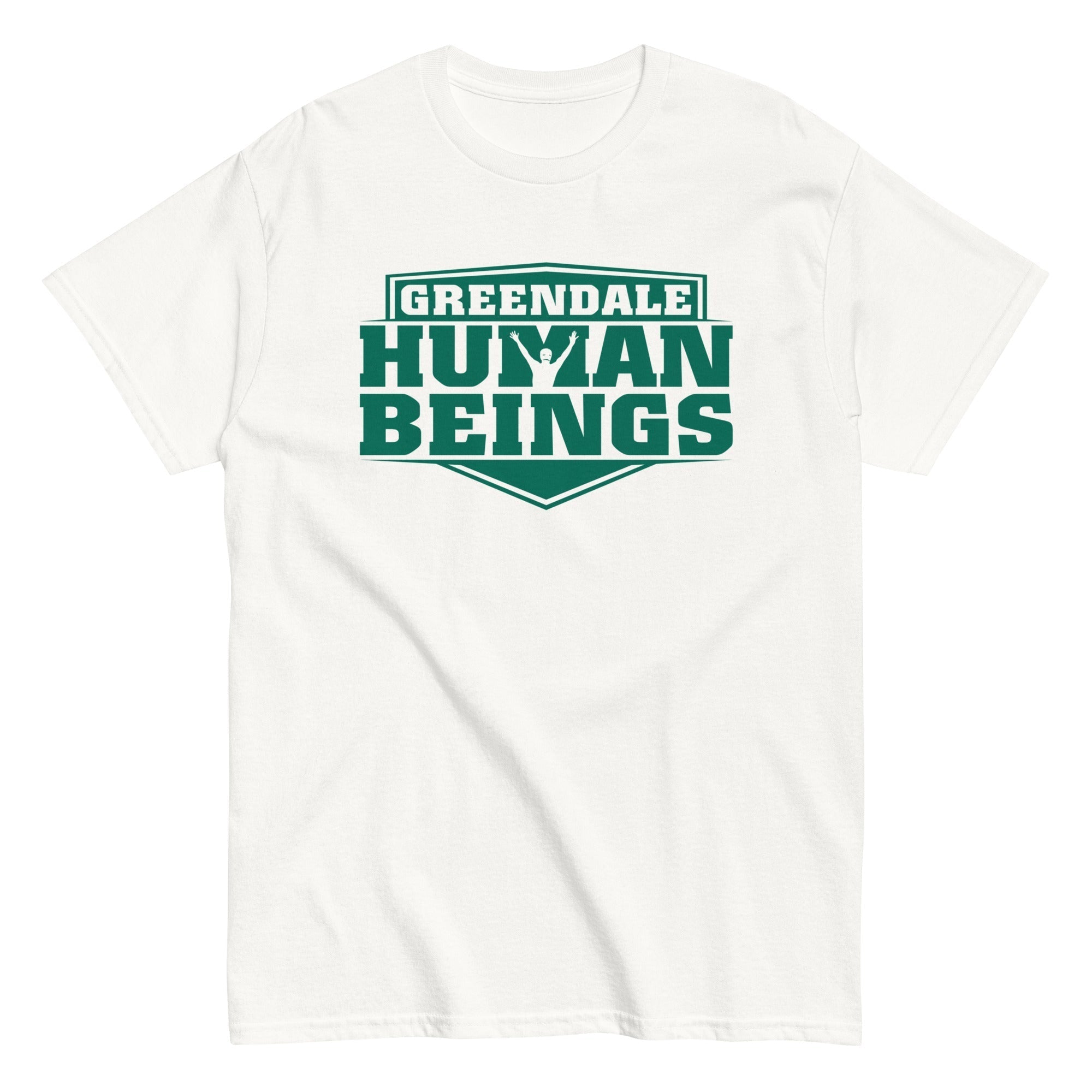 Greendale Human Beings Men's Classic Tee Hoodie, Sweatshirt | PureTeeCo.com (Image 4)
