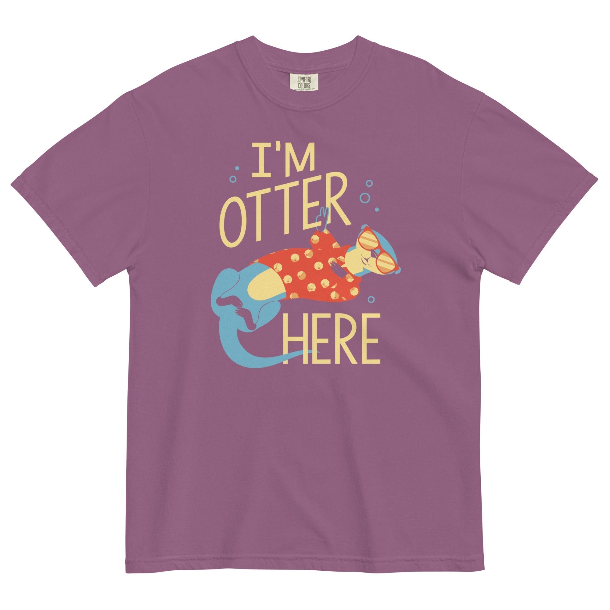 I'm Otter Here Men's Relaxed Fit Tee Hoodie, Sweatshirt | PureTeeCo.com (Image 4)