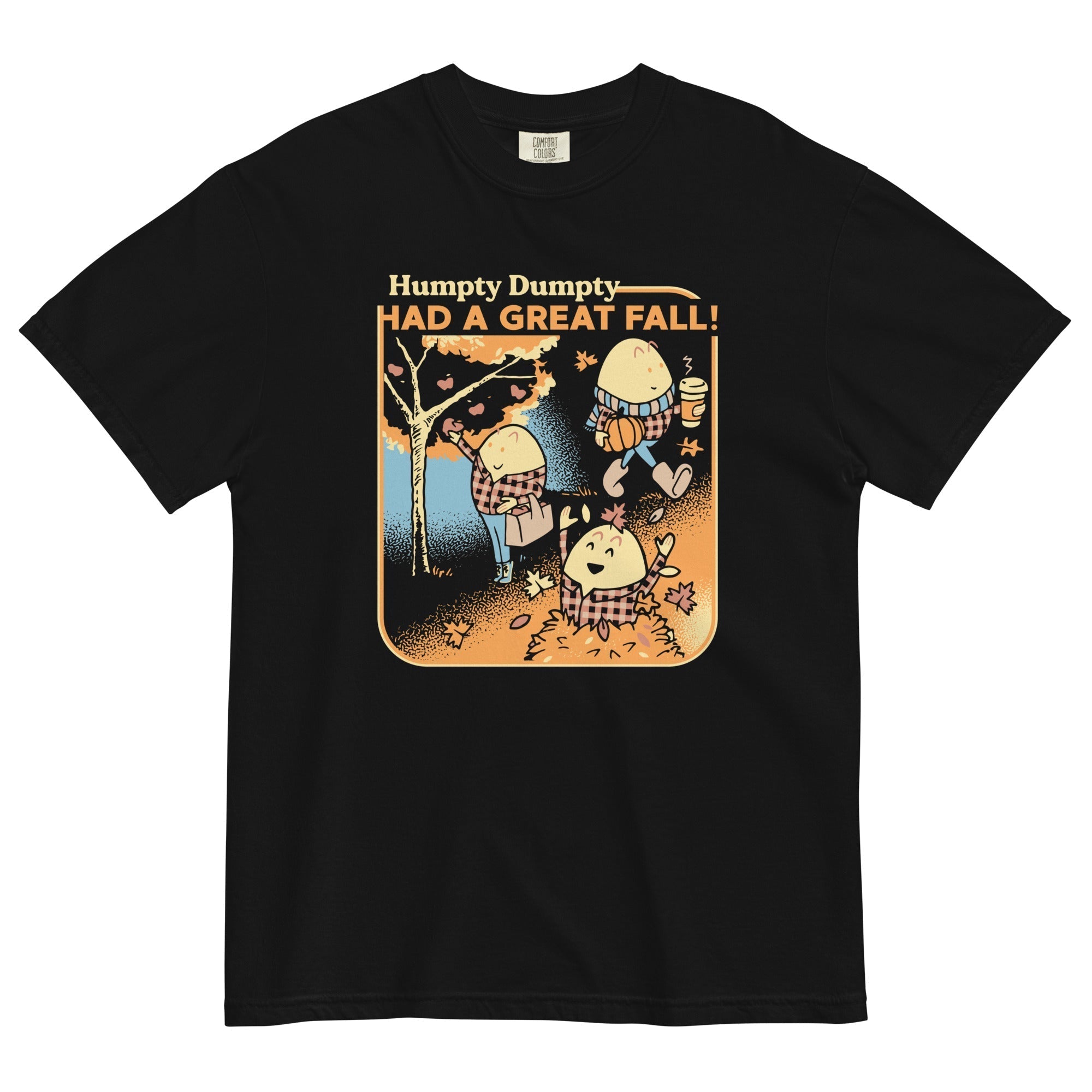 Humpty Dumpty Had A Great Fall Men's Relaxed Fit Tee Hoodie, Sweatshirt | PureTeeCo.com (Image 3)