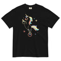 Unicycling Unicorn With Corn Men's Relaxed Fit Tee Hoodie, Sweatshirt | PureTeeCo.com (Image 1)