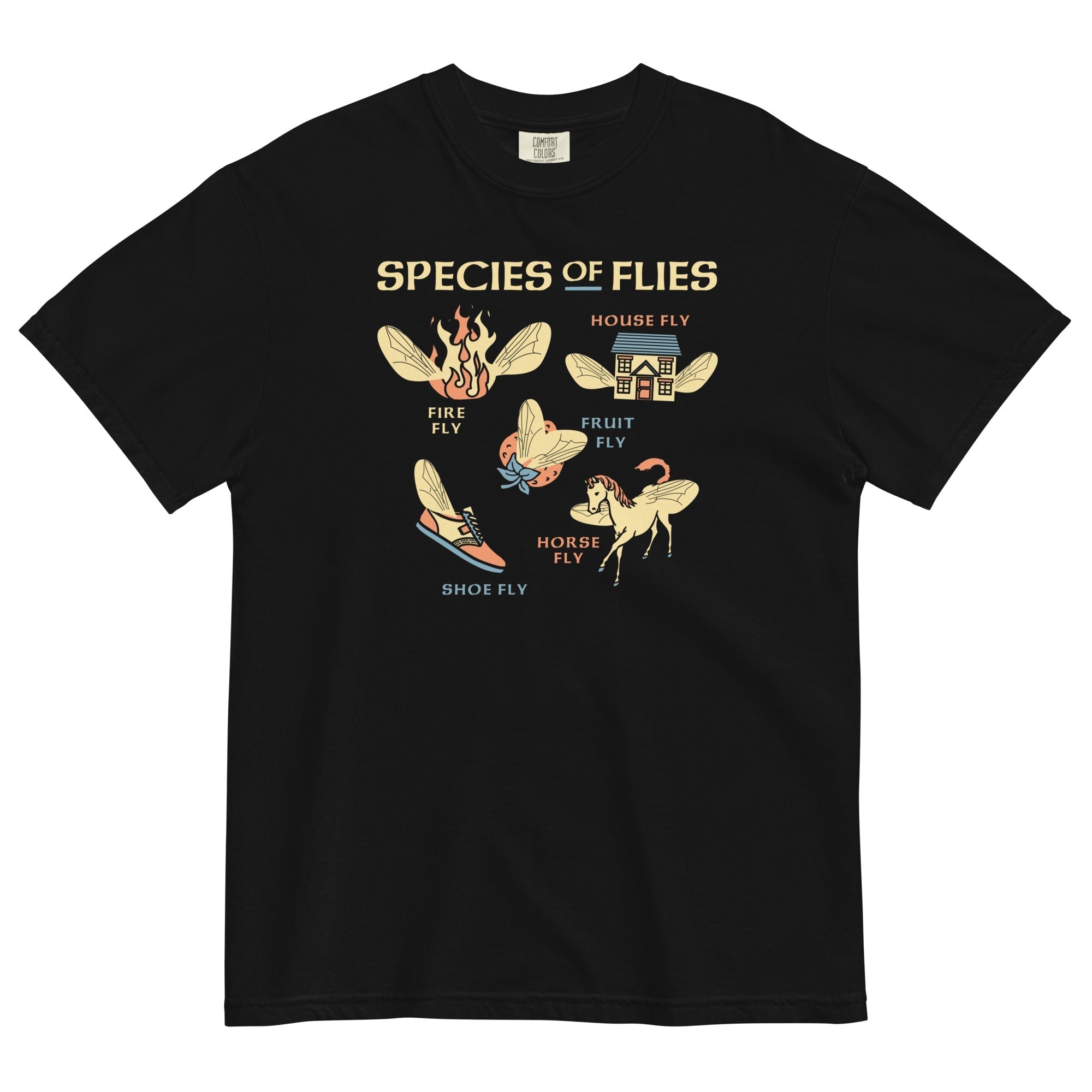 Species Of Flies Men's Relaxed Fit Tee Hoodie, Sweatshirt | PureTeeCo.com