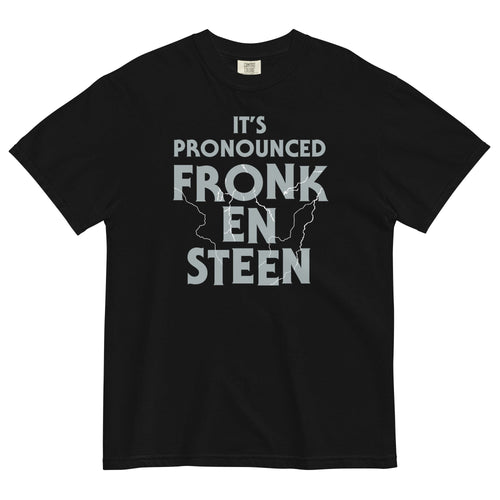 It's Pronounced Fronk-En-Steen Men's Relaxed Fit Tee Hoodie, Sweatshirt | PureTeeCo.com (Image 1)