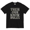 Their Our Know Rules Men's Relaxed Fit Tee Hoodie, Sweatshirt | PureTeeCo.com (Image 1)