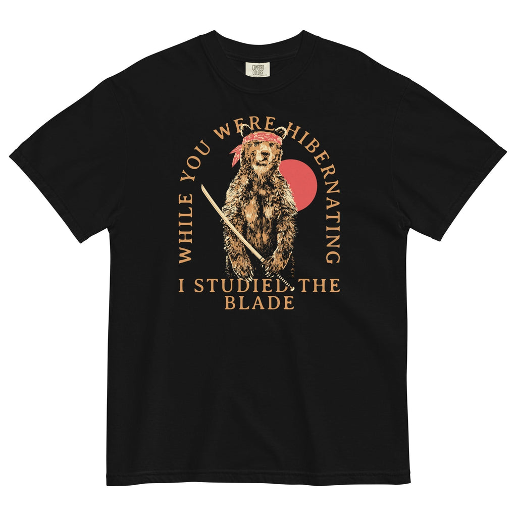I Studied The Blade Men's Relaxed Fit Tee Hoodie, Sweatshirt | PureTeeCo.com (Image 1)