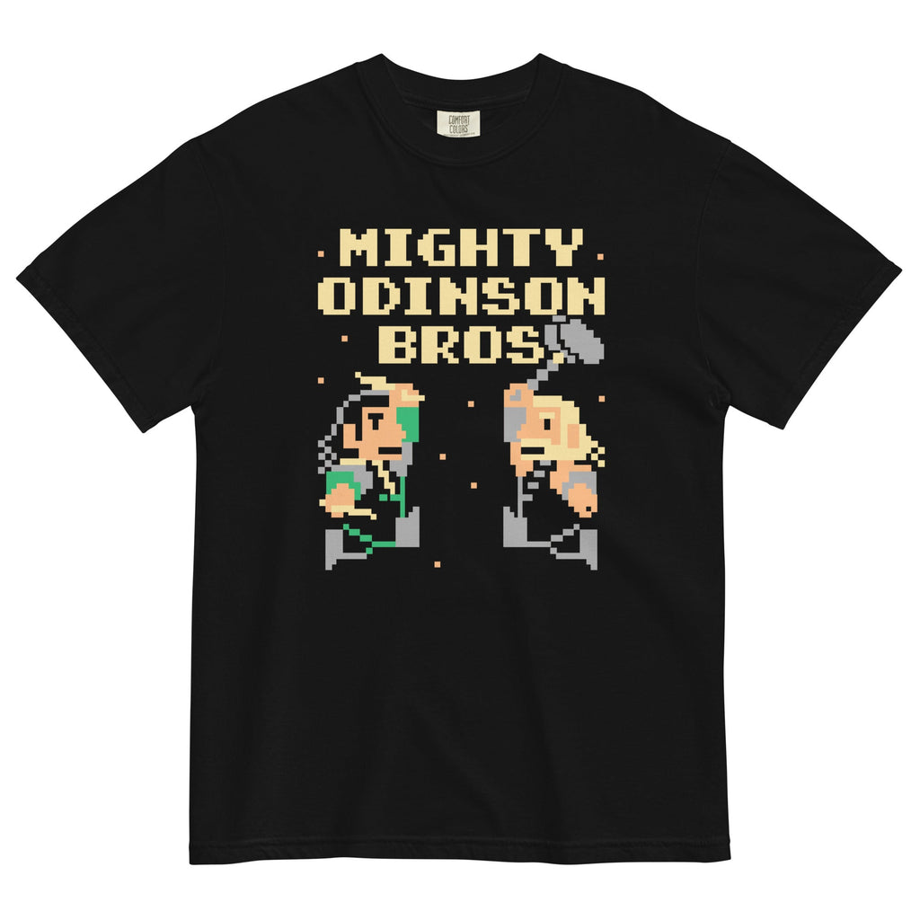 Mighty Odinson Bros Men's Relaxed Fit Tee Hoodie, Sweatshirt | PureTeeCo.com (Image 1)