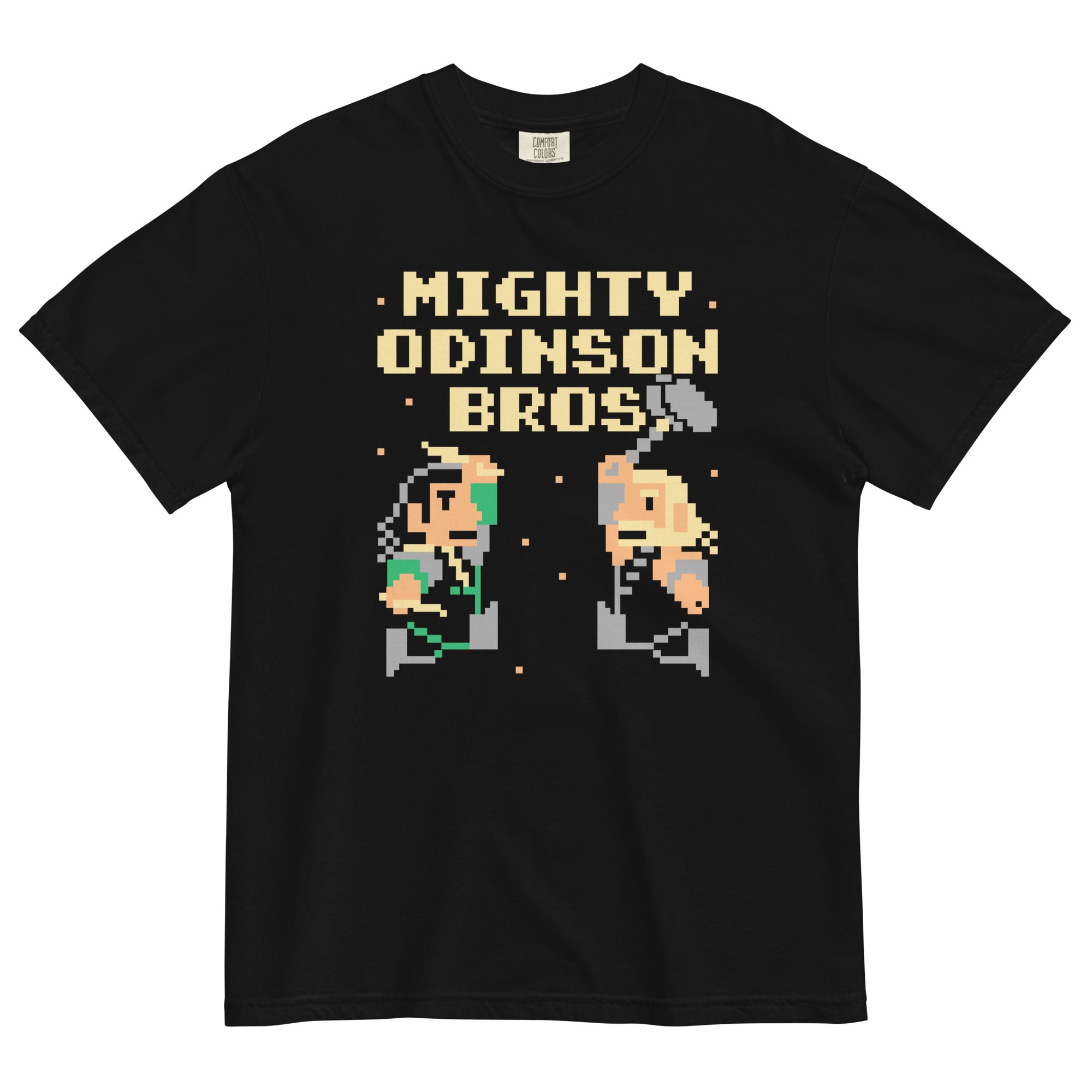 Mighty Odinson Bros Men's Relaxed Fit Tee Hoodie, Sweatshirt | PureTeeCo.com (Image 1)