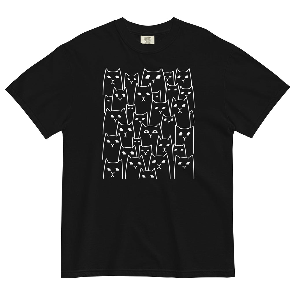 Suspicious Cats Men's Relaxed Fit Tee Hoodie, Sweatshirt | PureTeeCo.com (Image 2)