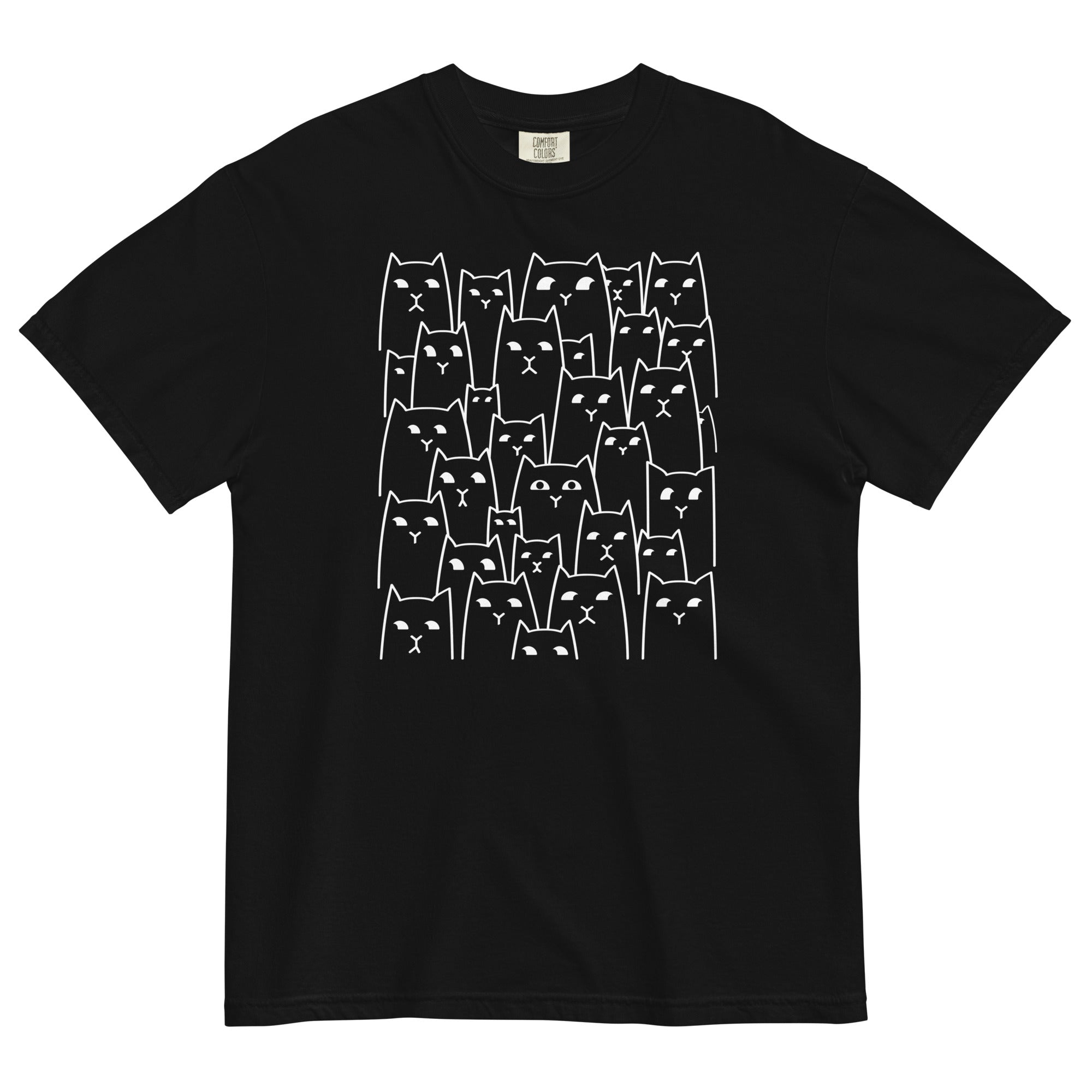 Suspicious Cats Men's Relaxed Fit Tee Hoodie, Sweatshirt | PureTeeCo.com (Image 2)