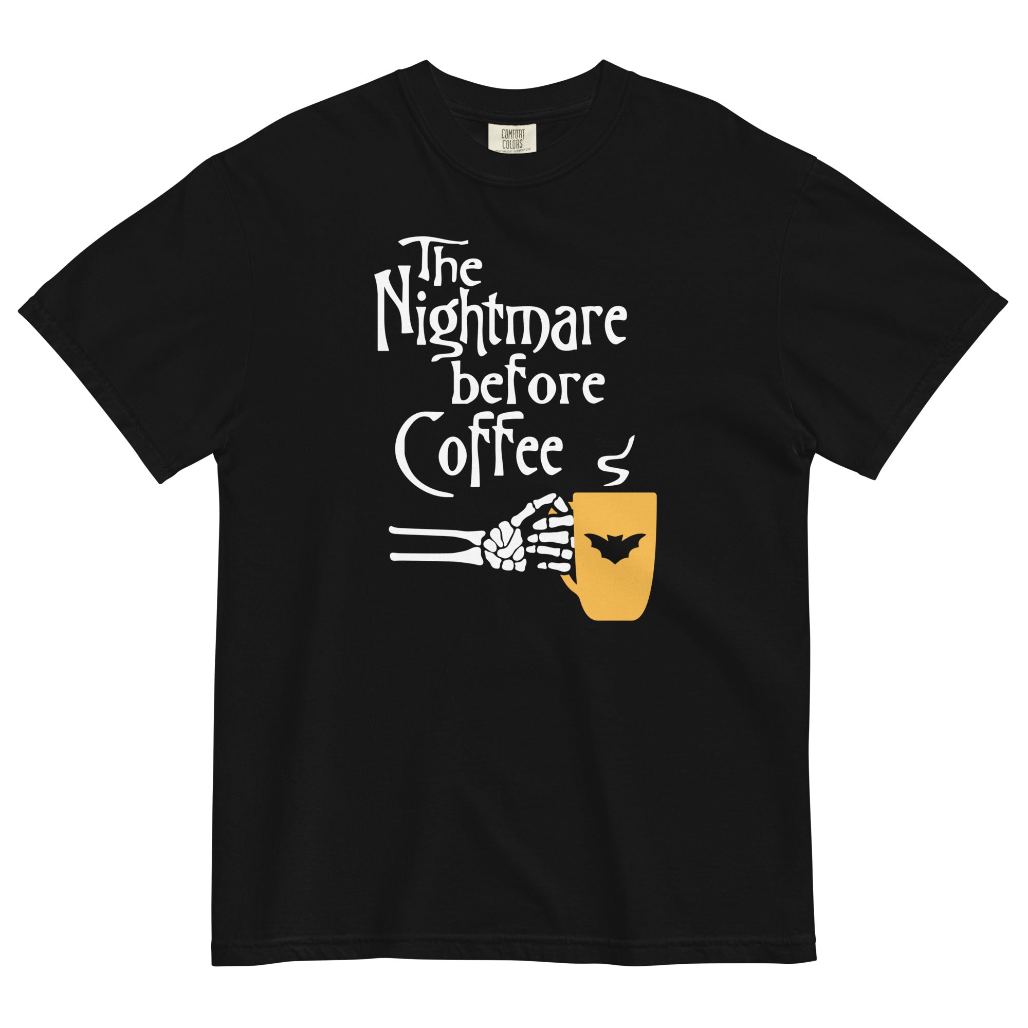 The Nightmare Before Coffee Men's Relaxed Fit Tee Hoodie, Sweatshirt | PureTeeCo.com (Image 1)