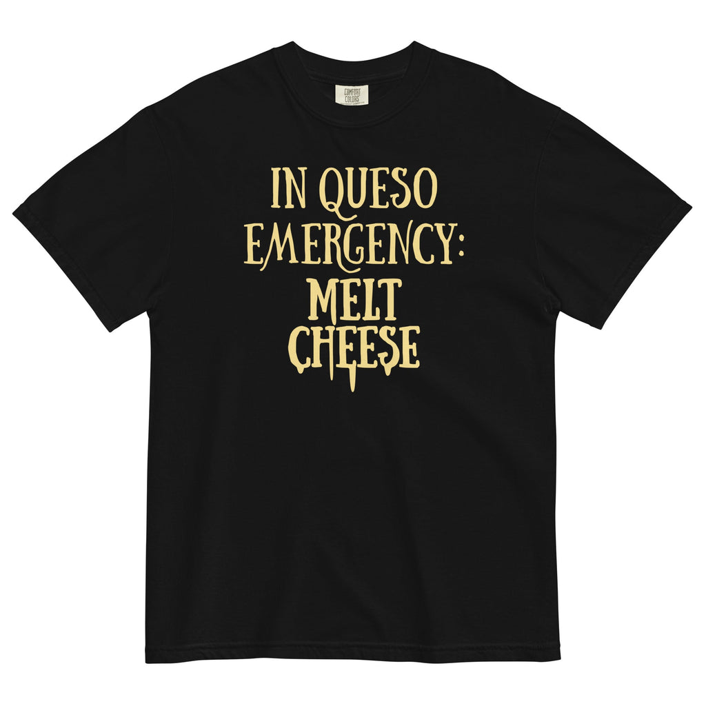 In Queso Emergency: Melt Cheese Men's Relaxed Fit Tee Hoodie, Sweatshirt | PureTeeCo.com (Image 2)