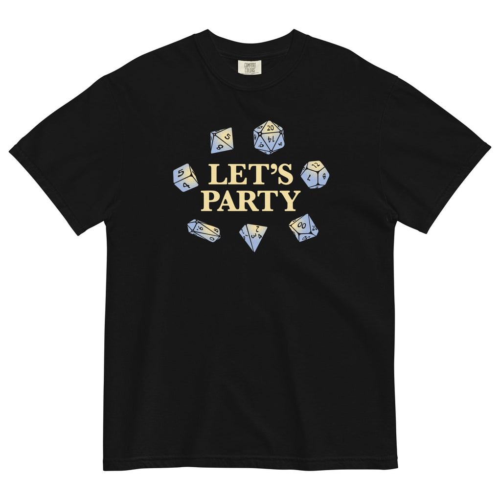 Let's Party Dice Men's Relaxed Fit Tee Hoodie, Sweatshirt | PureTeeCo.com (Image 1)