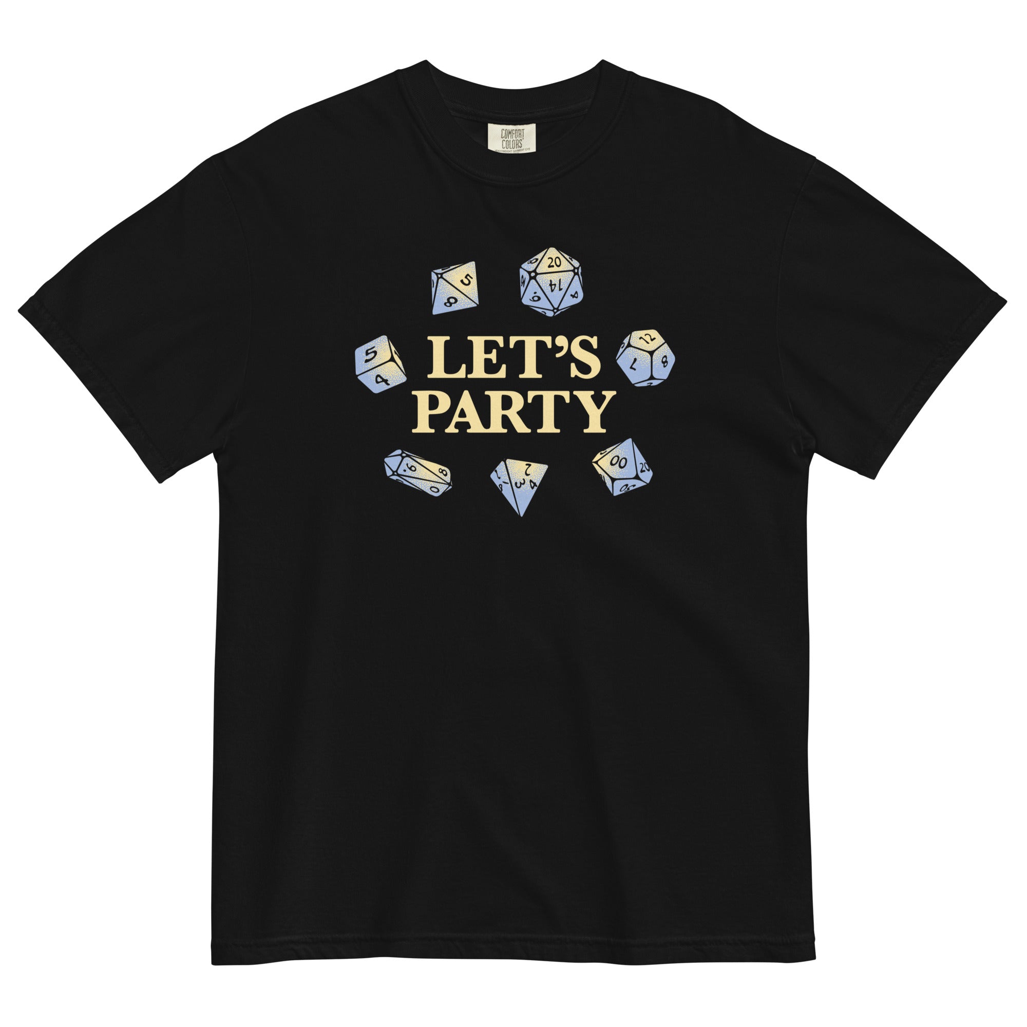 Let's Party Dice Men's Relaxed Fit Tee Hoodie, Sweatshirt | PureTeeCo.com (Image 1)