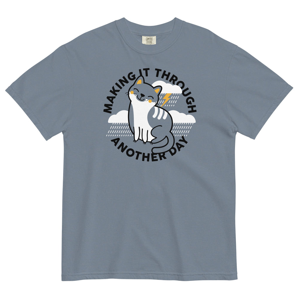 Making It Through Another Day Men's Relaxed Fit Tee Hoodie, Sweatshirt | PureTeeCo.com (Image 4)