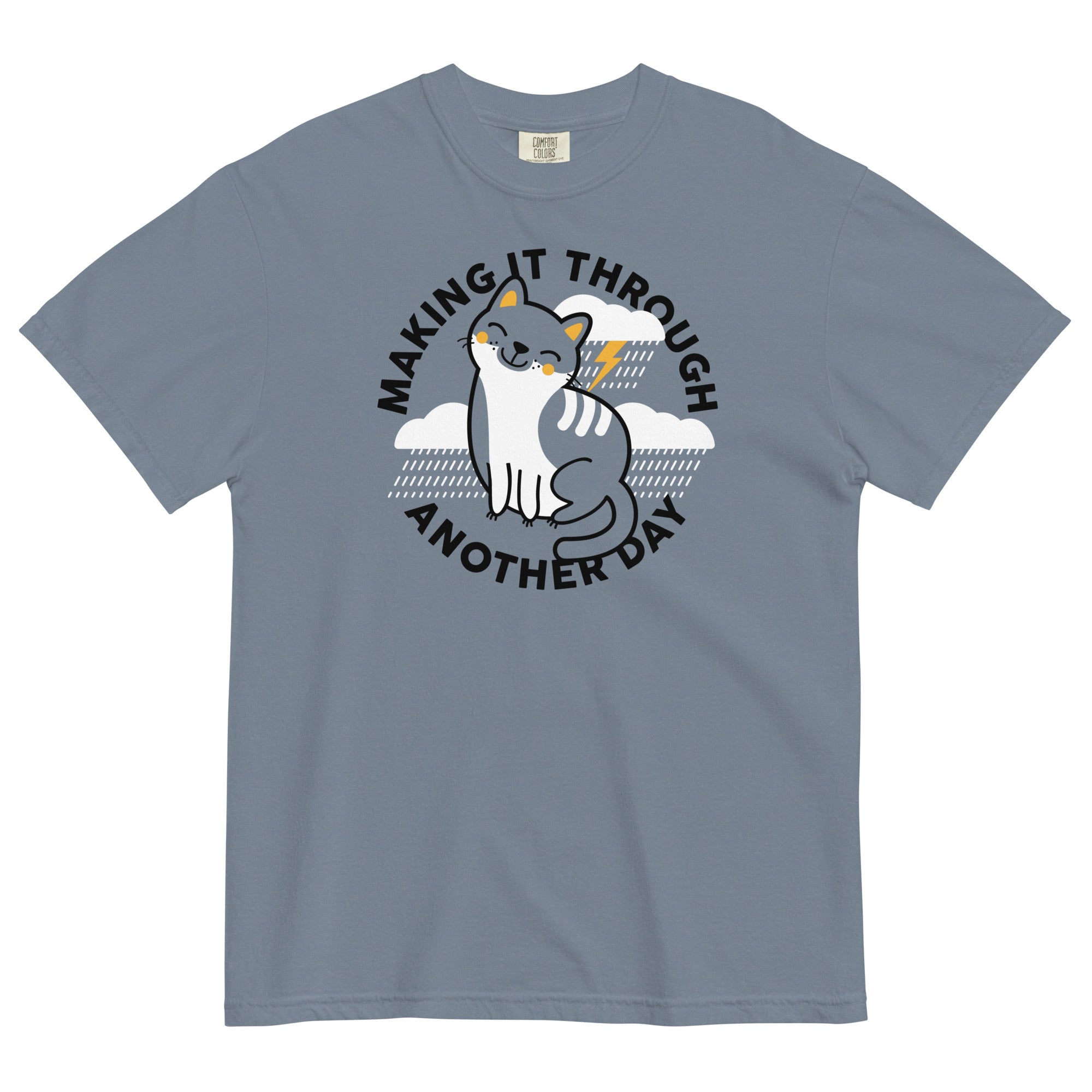 Making It Through Another Day Men's Relaxed Fit Tee Hoodie, Sweatshirt | PureTeeCo.com (Image 4)