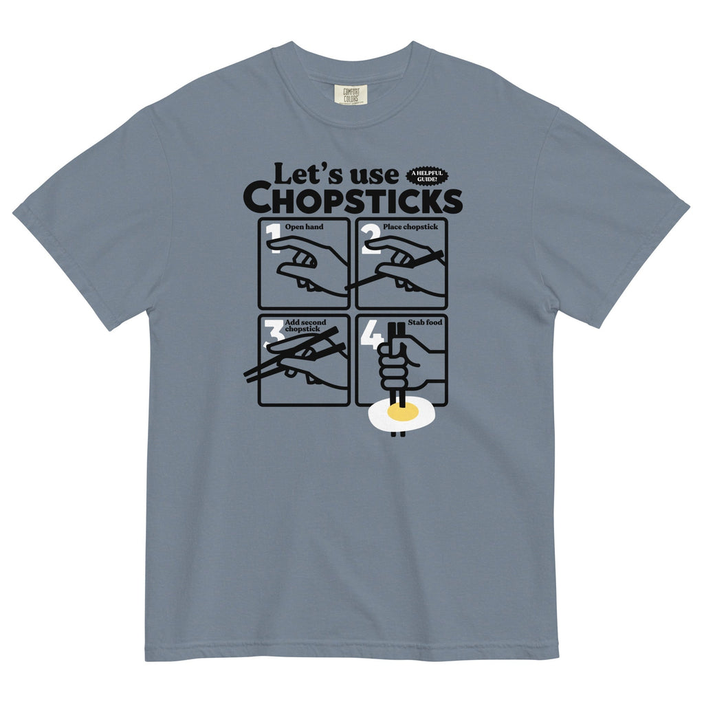 Let's Use Chopsticks Men's Relaxed Fit Tee Hoodie, Sweatshirt | PureTeeCo.com (Image 4)