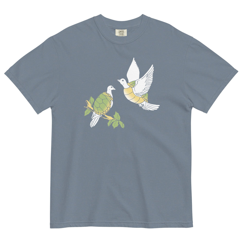 Two Turtle Doves Men's Relaxed Fit Tee Hoodie, Sweatshirt | PureTeeCo.com (Image 3)