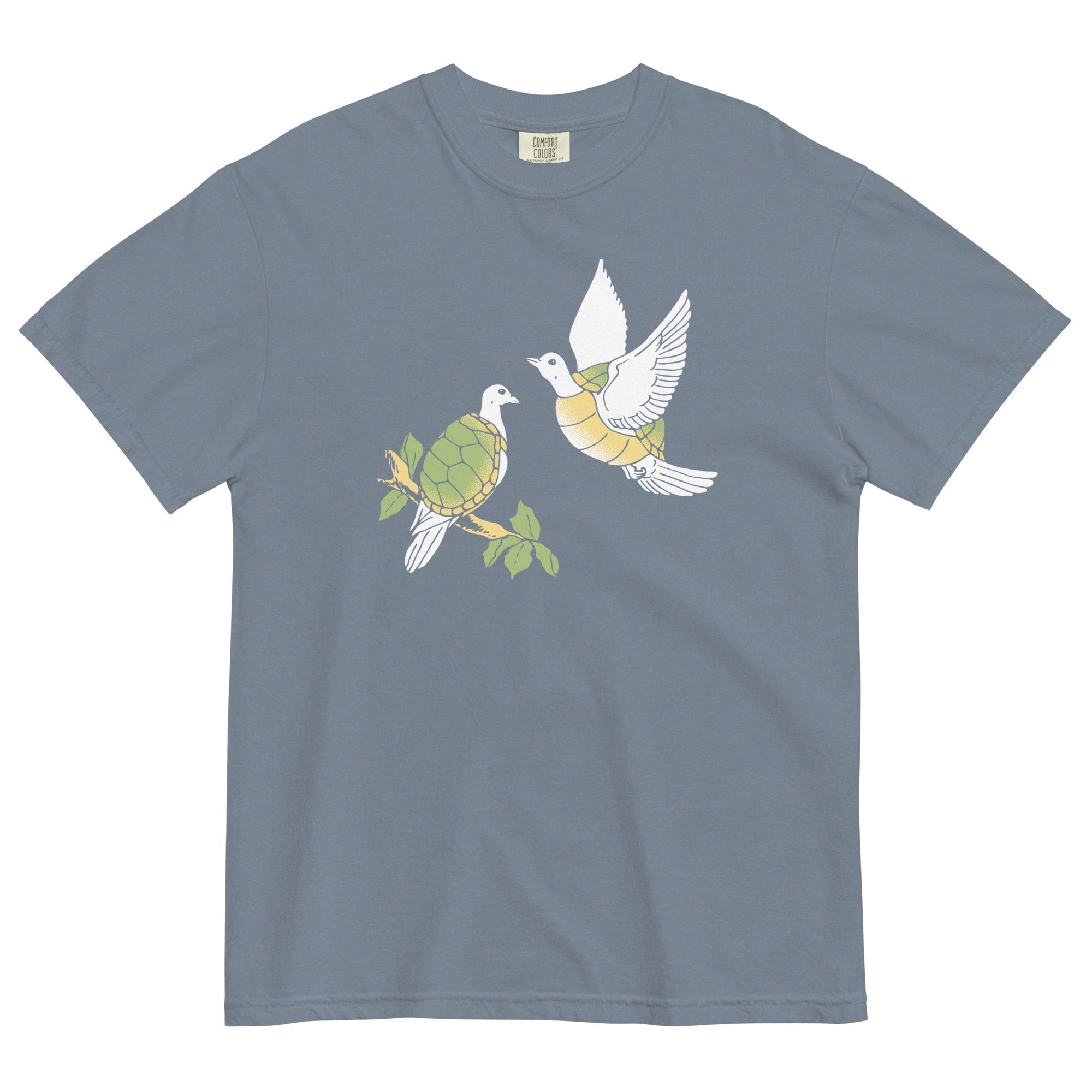 Two Turtle Doves Men's Relaxed Fit Tee Hoodie, Sweatshirt | PureTeeCo.com (Image 3)