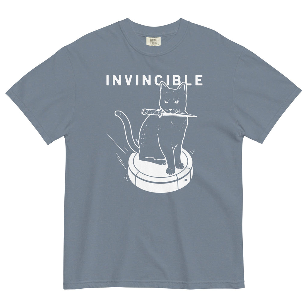 Invincible Cat Men's Relaxed Fit Tee Hoodie, Sweatshirt | PureTeeCo.com (Image 4)
