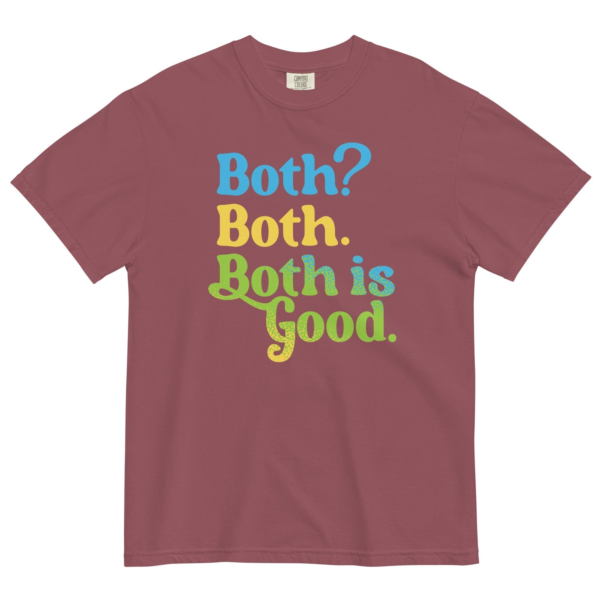 Both? Both. Both Is Good. Men's Relaxed Fit Tee Hoodie, Sweatshirt | PureTeeCo.com (Image 3)