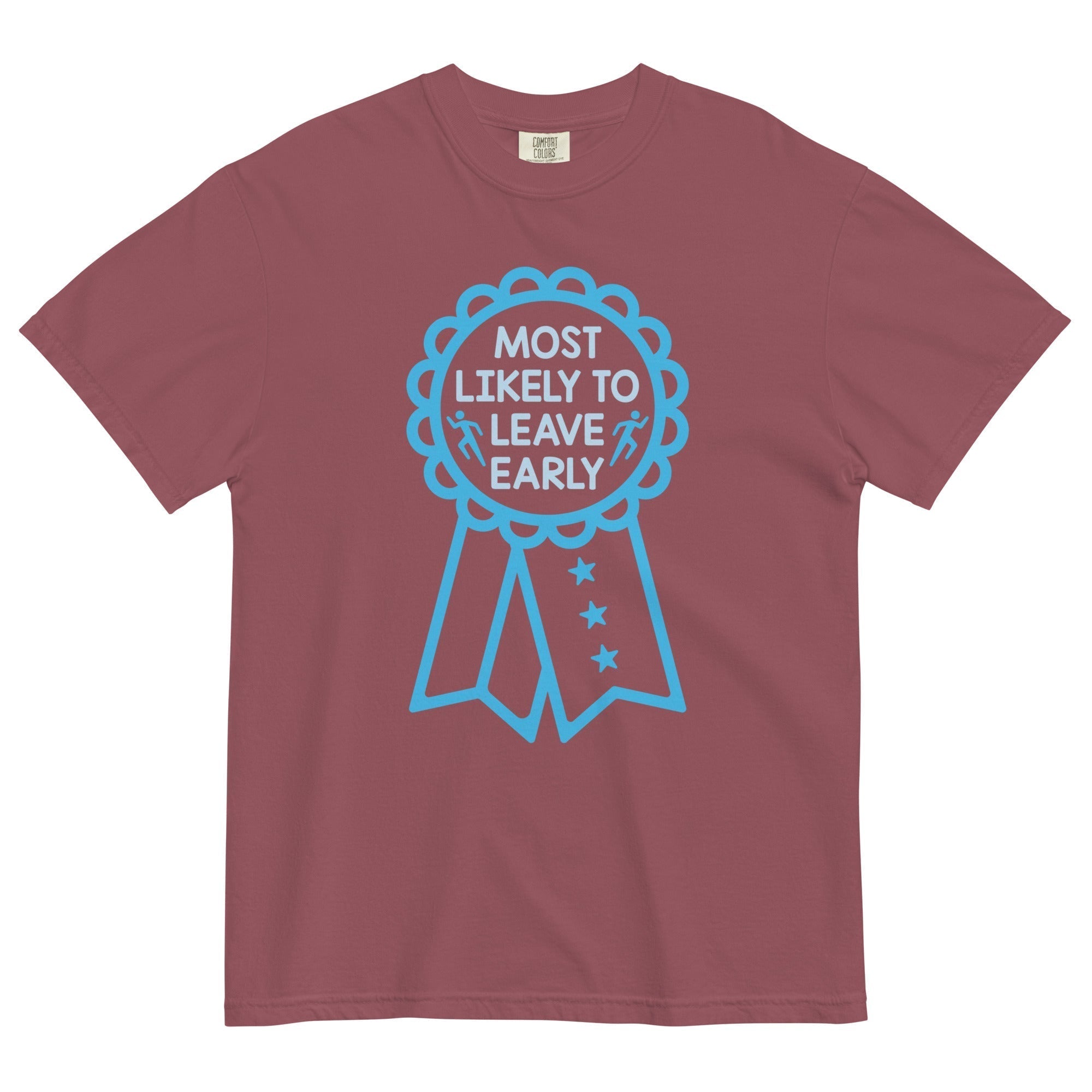 Most Likely To Leave Early Men's Relaxed Fit Tee Hoodie, Sweatshirt | PureTeeCo.com (Image 3)