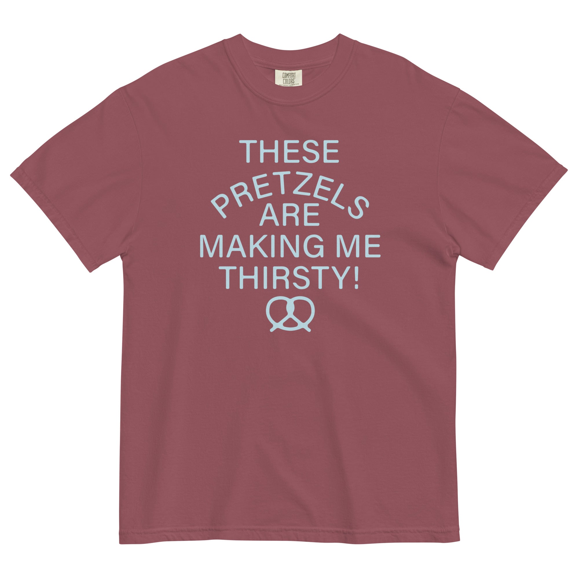 These Pretzels Are Making Me Thirsty! Men's Relaxed Fit Tee Hoodie, Sweatshirt | PureTeeCo.com (Image 4)