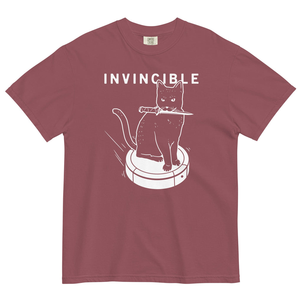 Invincible Cat Men's Relaxed Fit Tee Hoodie, Sweatshirt | PureTeeCo.com (Image 3)
