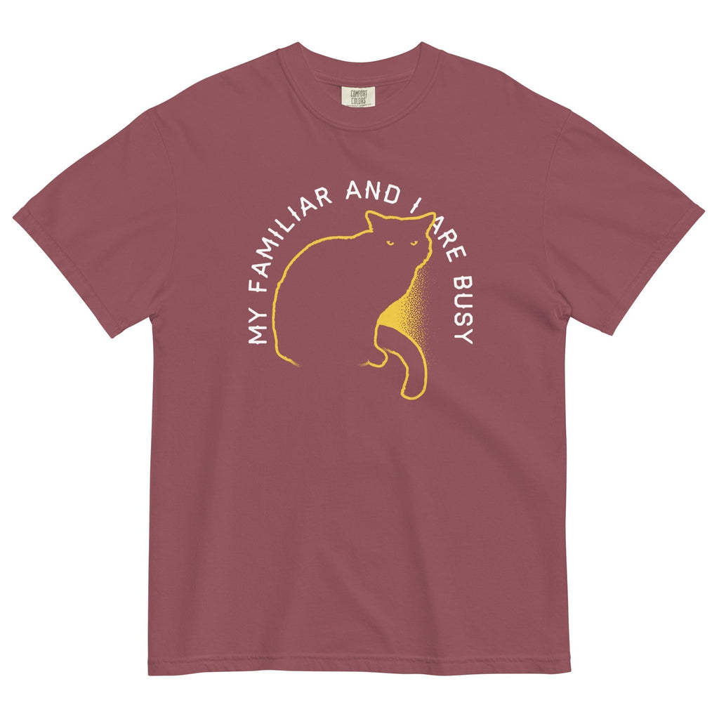 My Familiar And I Are Busy Men's Relaxed Fit Tee Hoodie, Sweatshirt | PureTeeCo.com (Image 3)