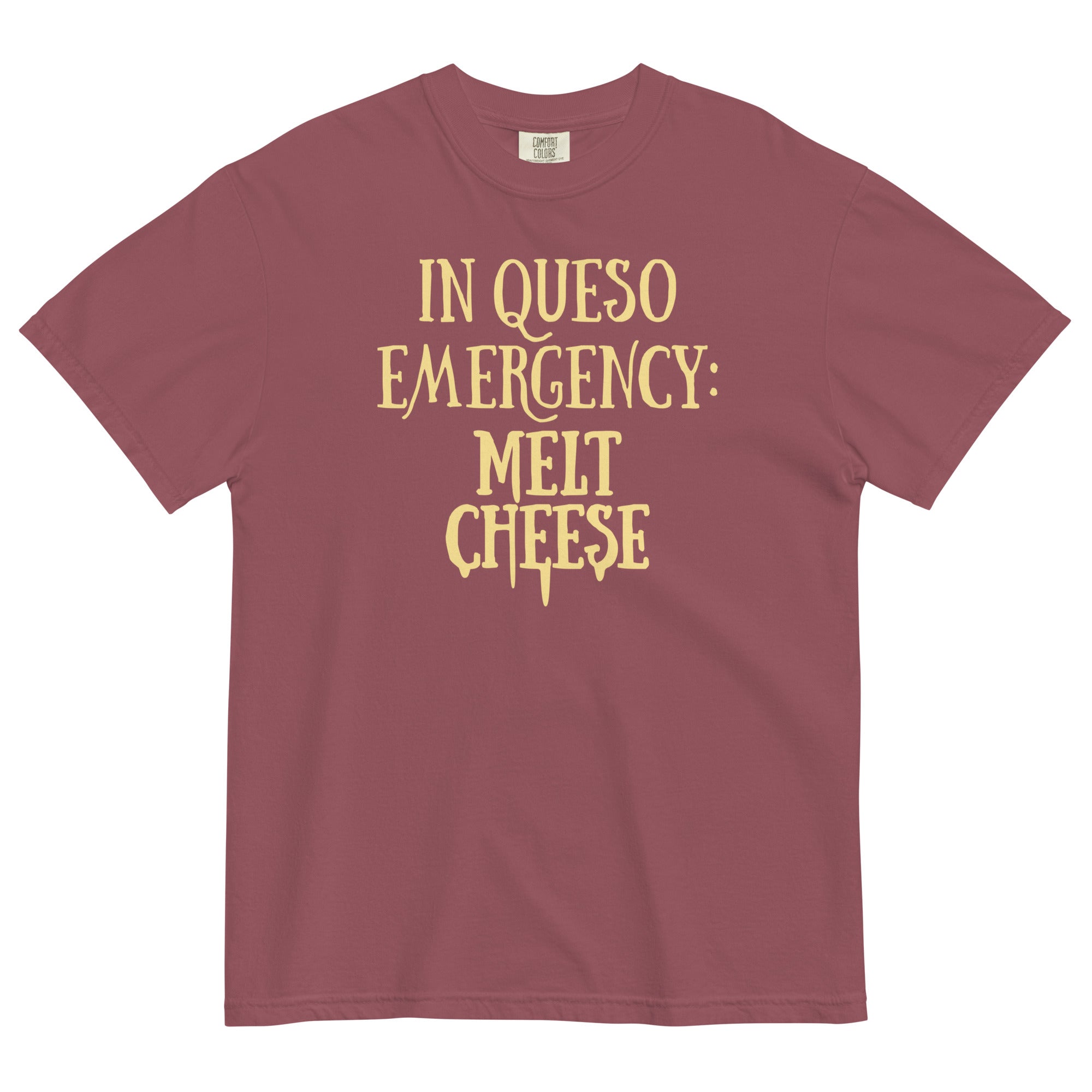 In Queso Emergency: Melt Cheese Men's Relaxed Fit Tee Hoodie, Sweatshirt | PureTeeCo.com (Image 3)