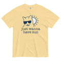 Just Wanna Have Sun Men's Relaxed Fit Tee Hoodie, Sweatshirt | PureTeeCo.com (Image 1)