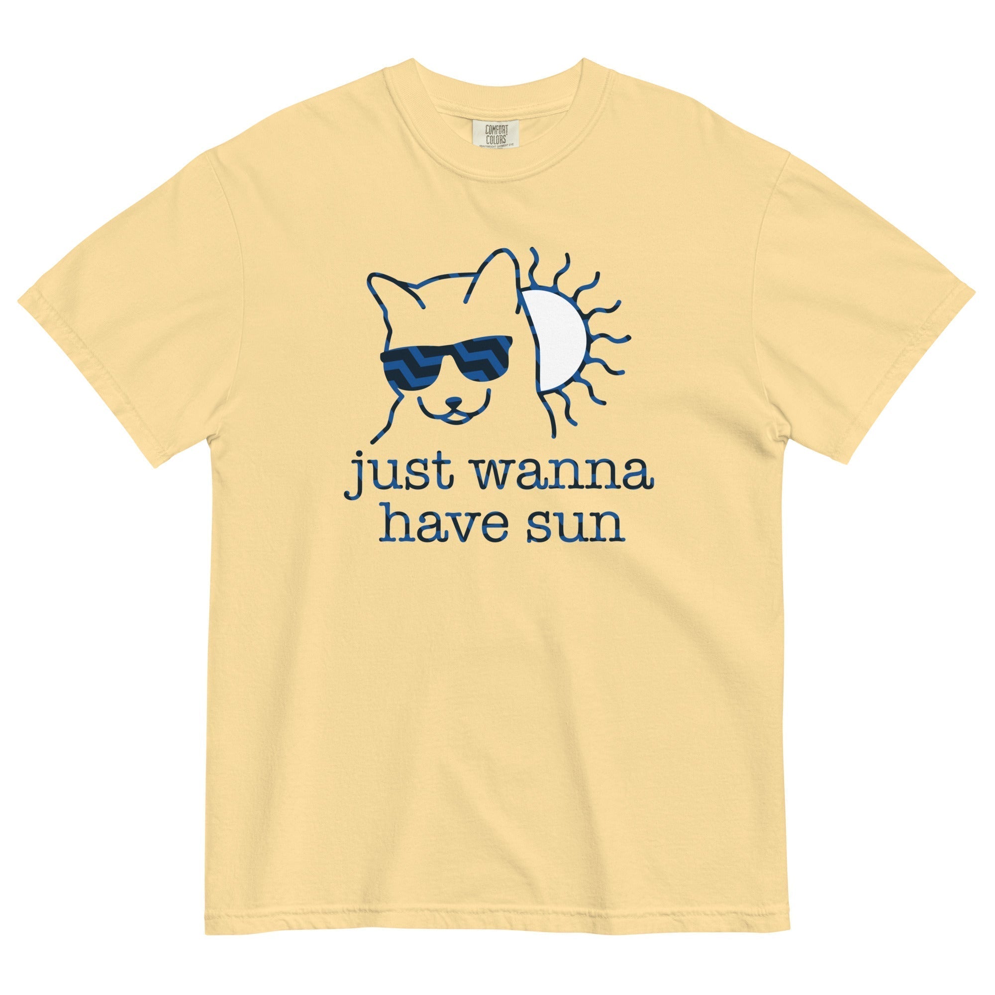 Just Wanna Have Sun Men's Relaxed Fit Tee Hoodie, Sweatshirt | PureTeeCo.com (Image 1)