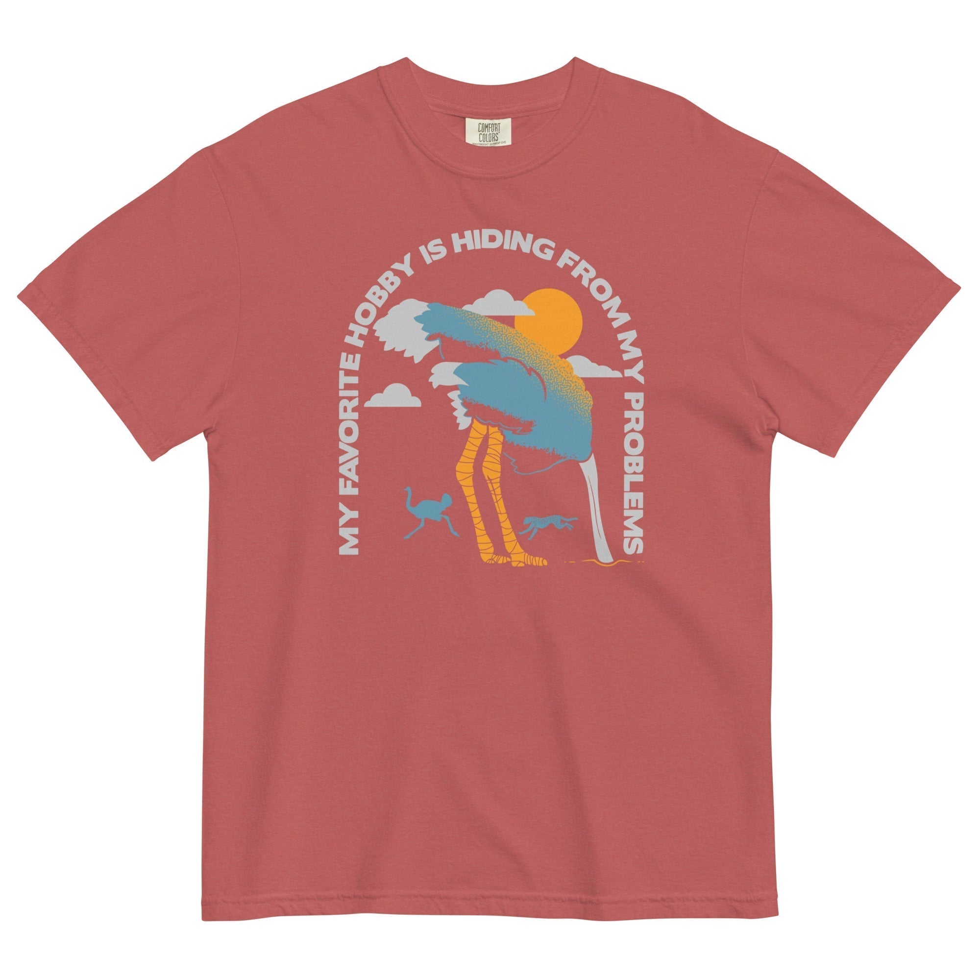 My Favorite Hobby Is Hiding From My Problems Men's Relaxed Fit Tee Hoodie, Sweatshirt | PureTeeCo.com (Image 4)