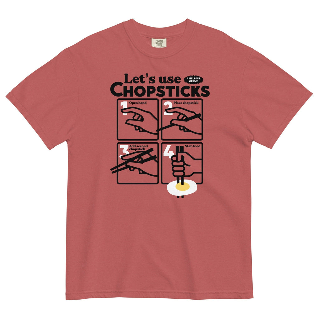 Let's Use Chopsticks Men's Relaxed Fit Tee Hoodie, Sweatshirt | PureTeeCo.com (Image 2)