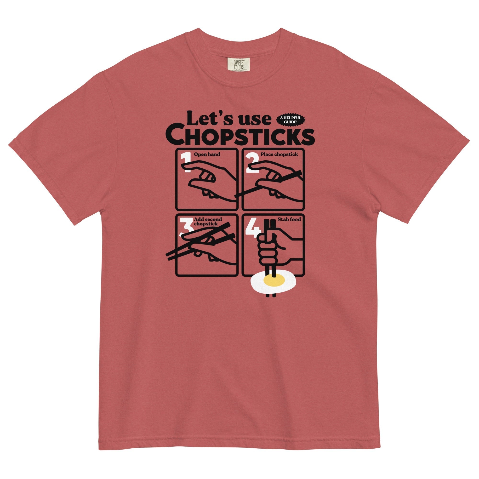 Let's Use Chopsticks Men's Relaxed Fit Tee Hoodie, Sweatshirt | PureTeeCo.com (Image 2)