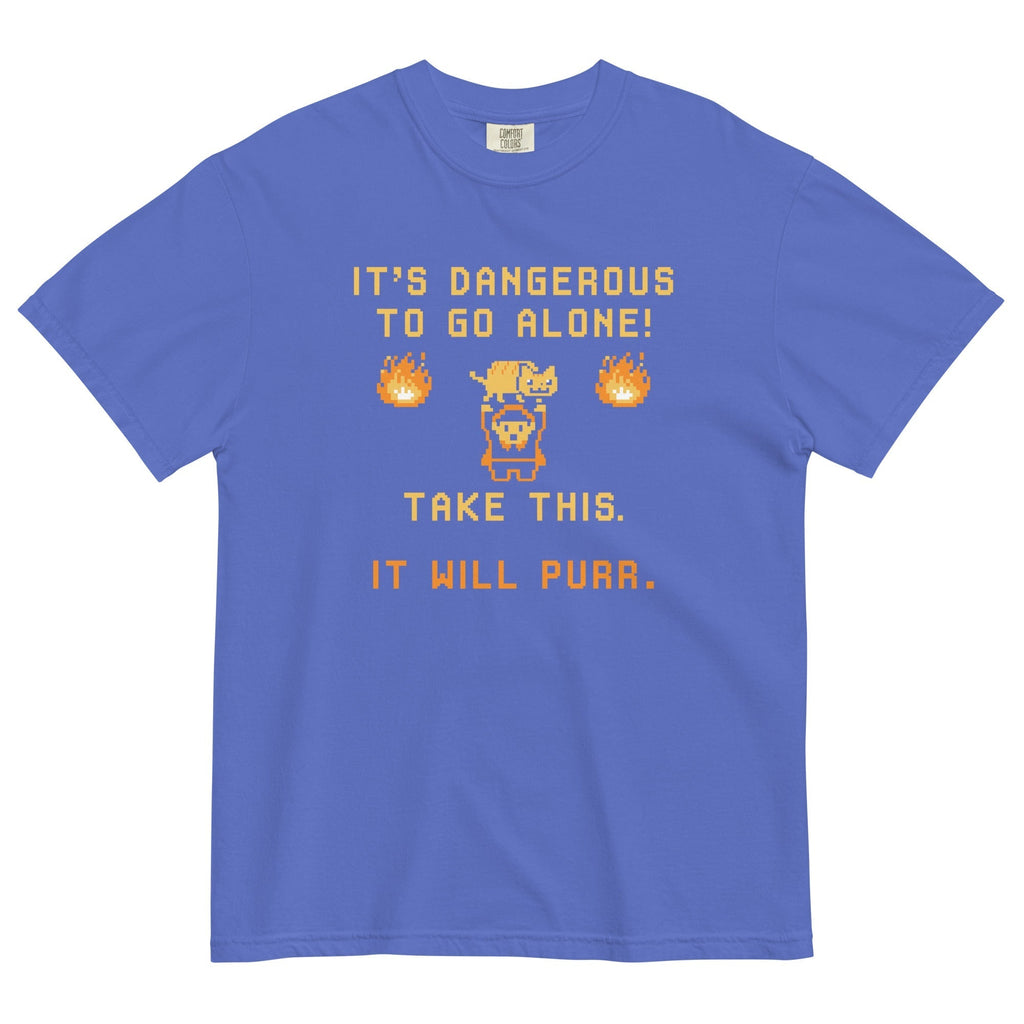 It's Dangerous To Go Alone Men's Relaxed Fit Tee Hoodie, Sweatshirt | PureTeeCo.com (Image 3)