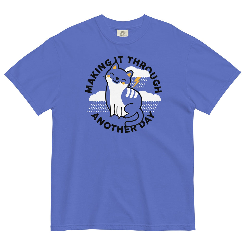 Making It Through Another Day Men's Relaxed Fit Tee Hoodie, Sweatshirt | PureTeeCo.com (Image 2)