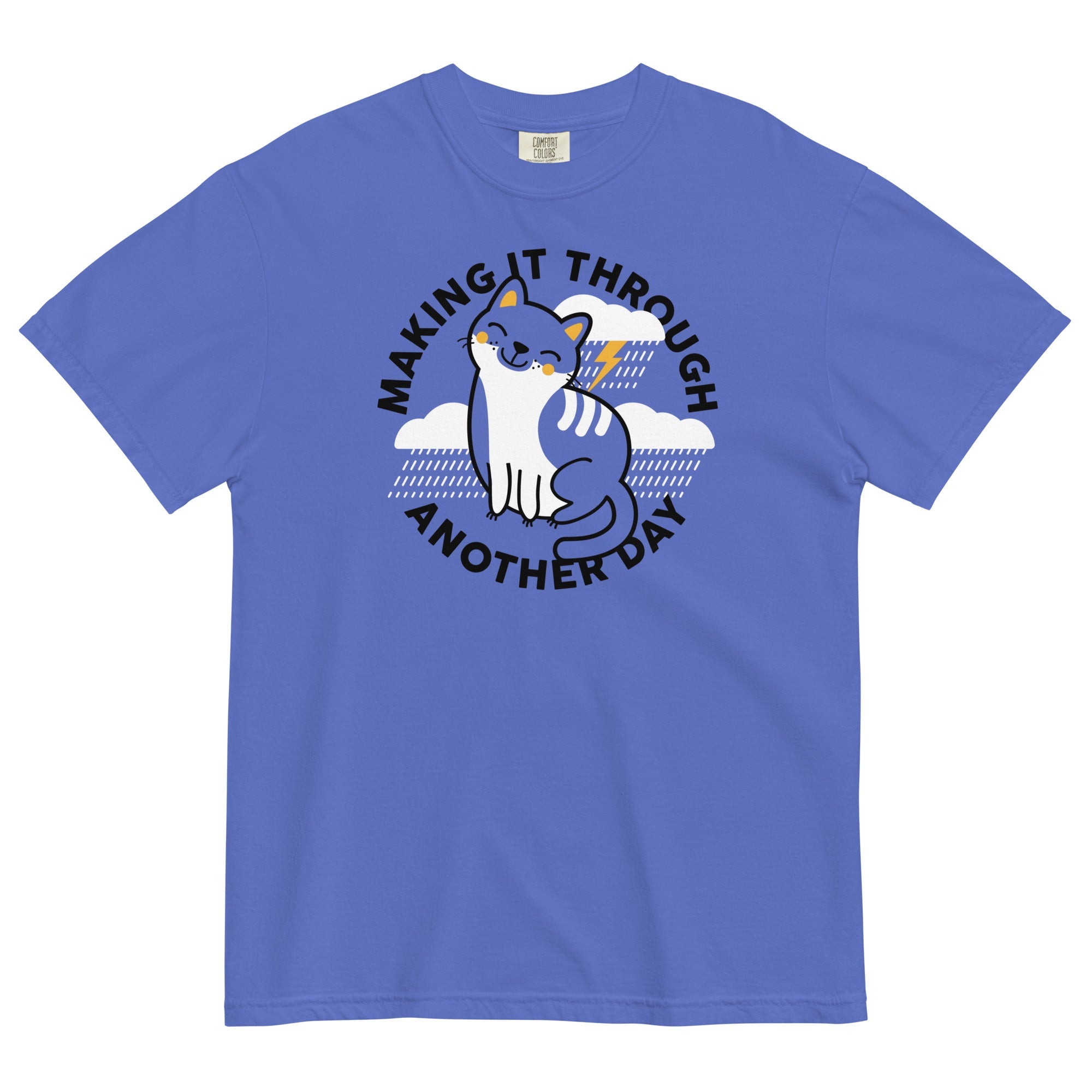Making It Through Another Day Men's Relaxed Fit Tee Hoodie, Sweatshirt | PureTeeCo.com (Image 2)