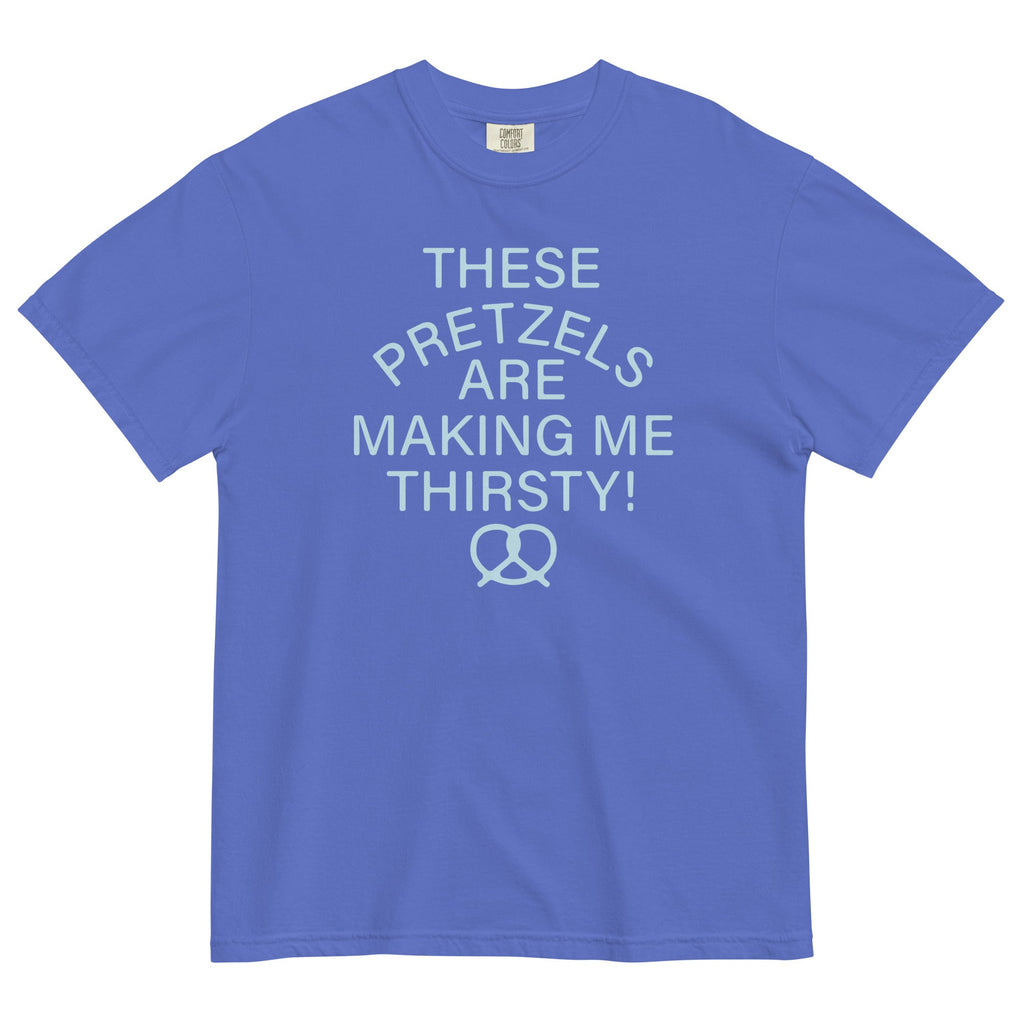 These Pretzels Are Making Me Thirsty! Men's Relaxed Fit Tee Hoodie, Sweatshirt | PureTeeCo.com (Image 1)