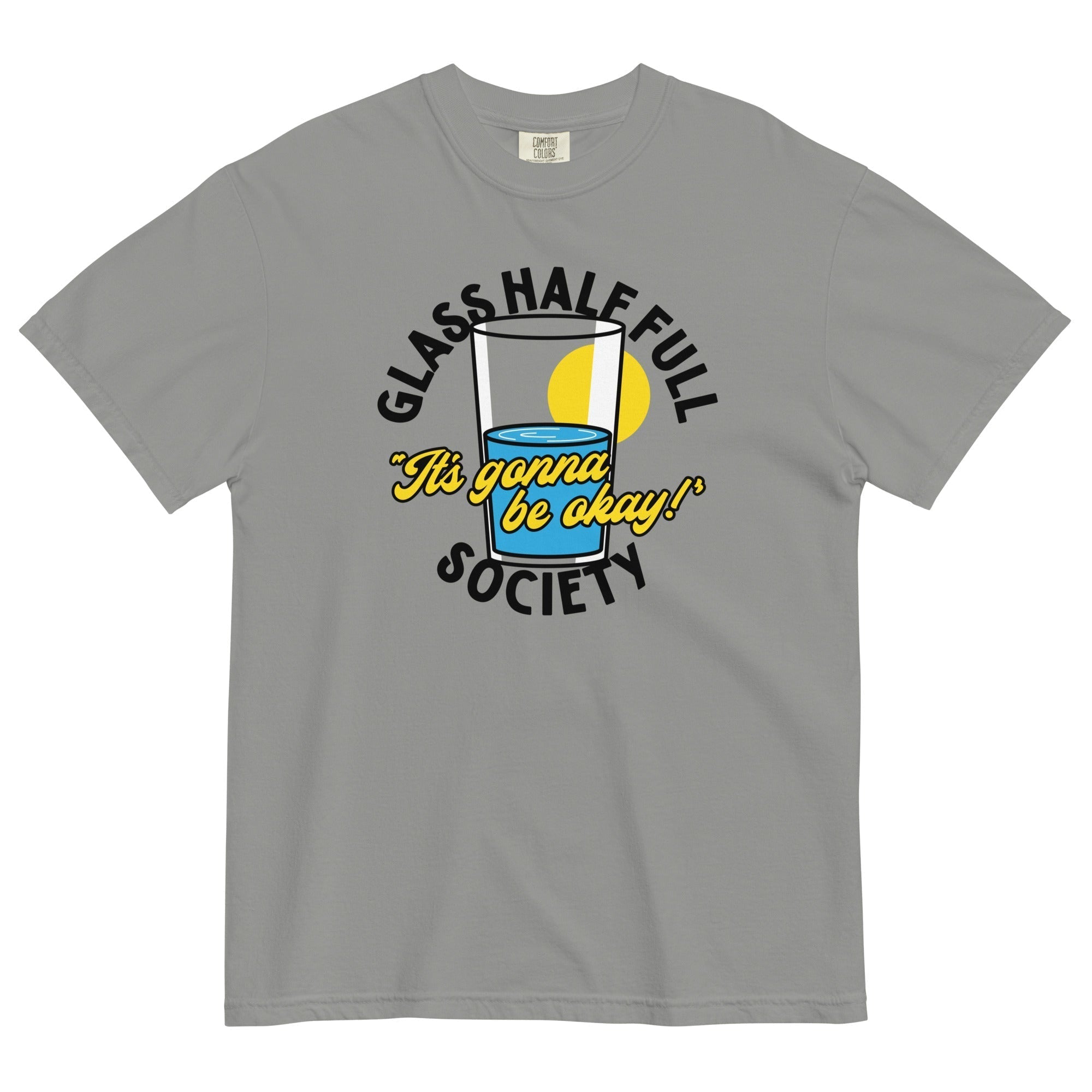 Glass Half Full Society Men's Relaxed Fit Tee Hoodie, Sweatshirt | PureTeeCo.com (Image 1)