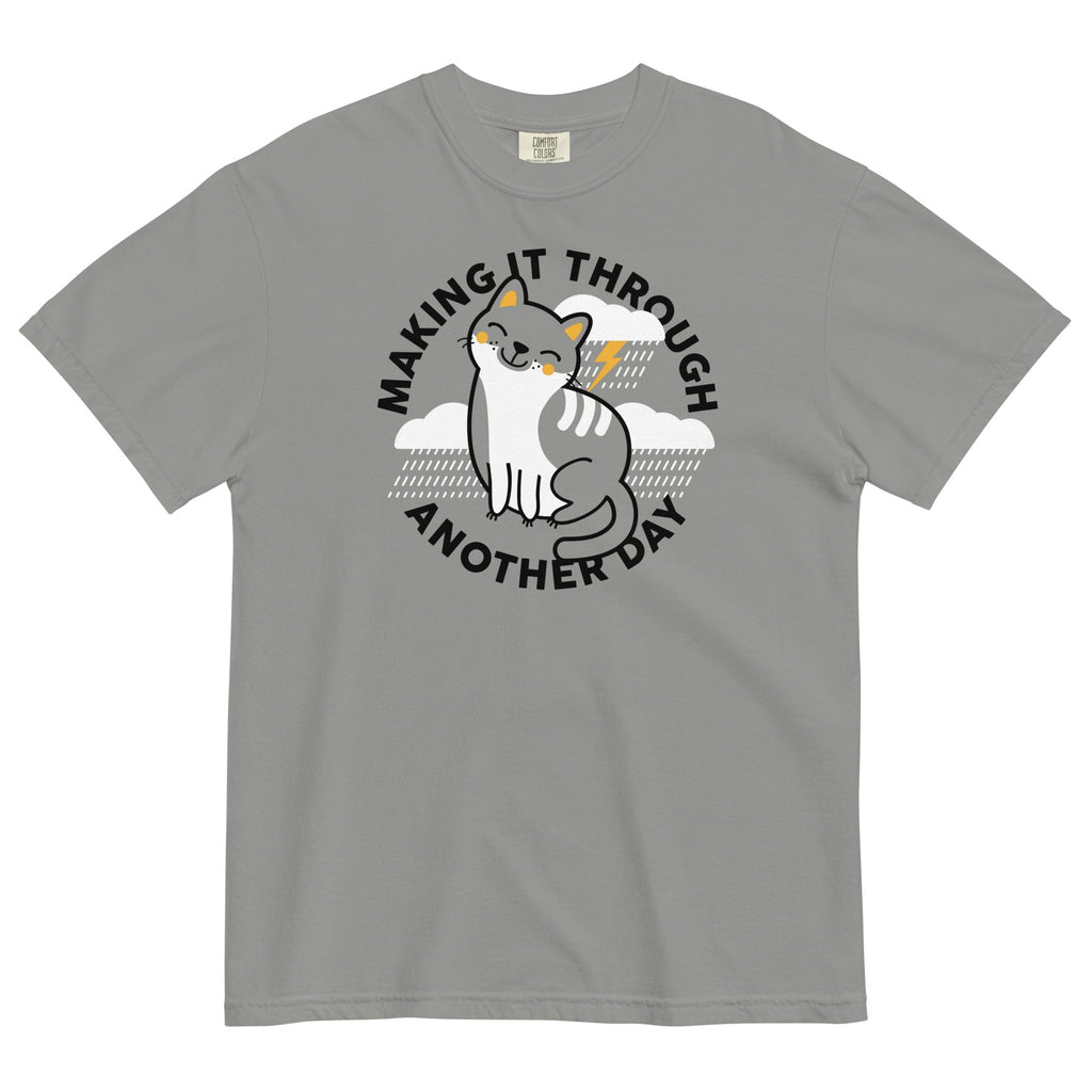 Making It Through Another Day Men's Relaxed Fit Tee Hoodie, Sweatshirt | PureTeeCo.com (Image 1)