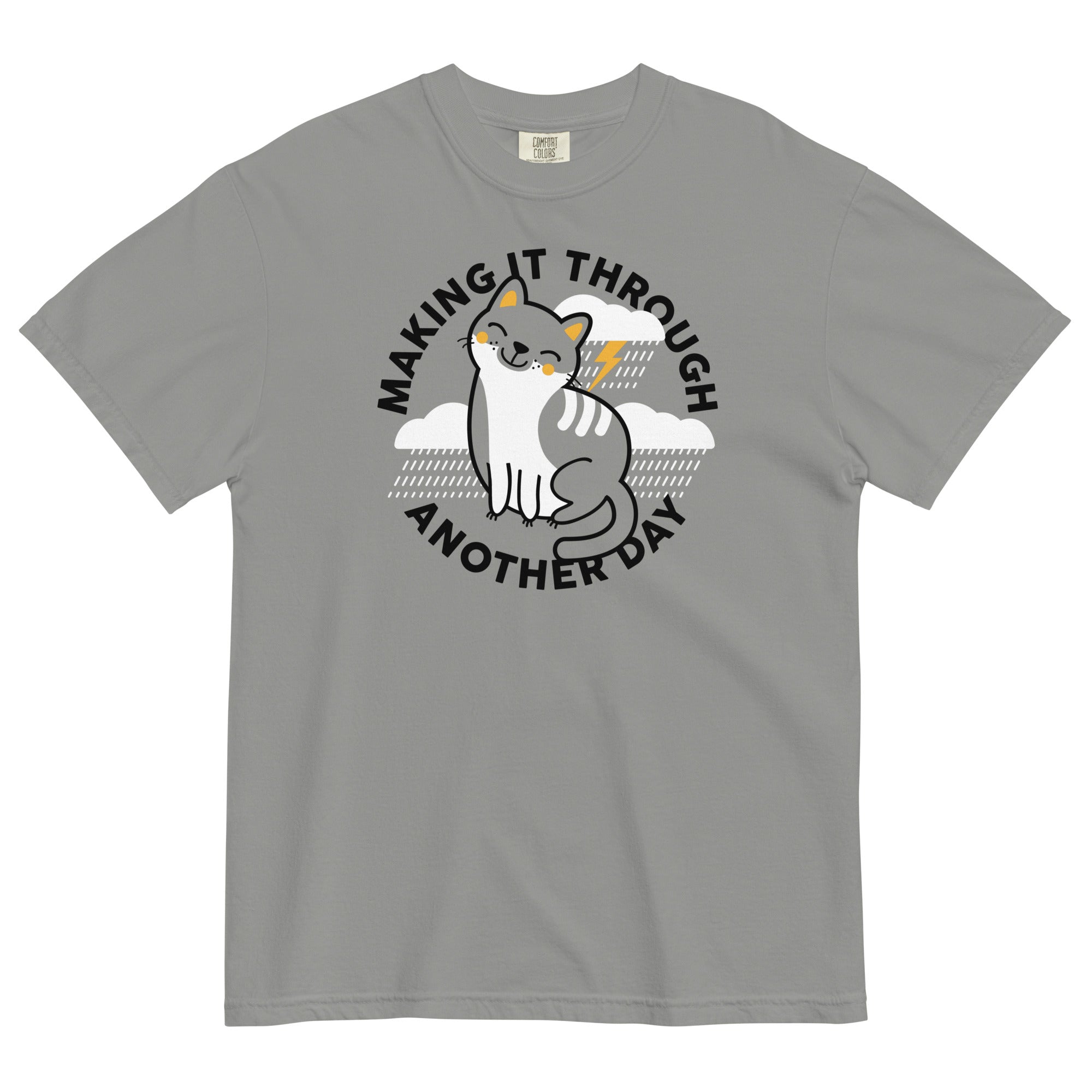 Making It Through Another Day Men's Relaxed Fit Tee Hoodie, Sweatshirt | PureTeeCo.com (Image 1)
