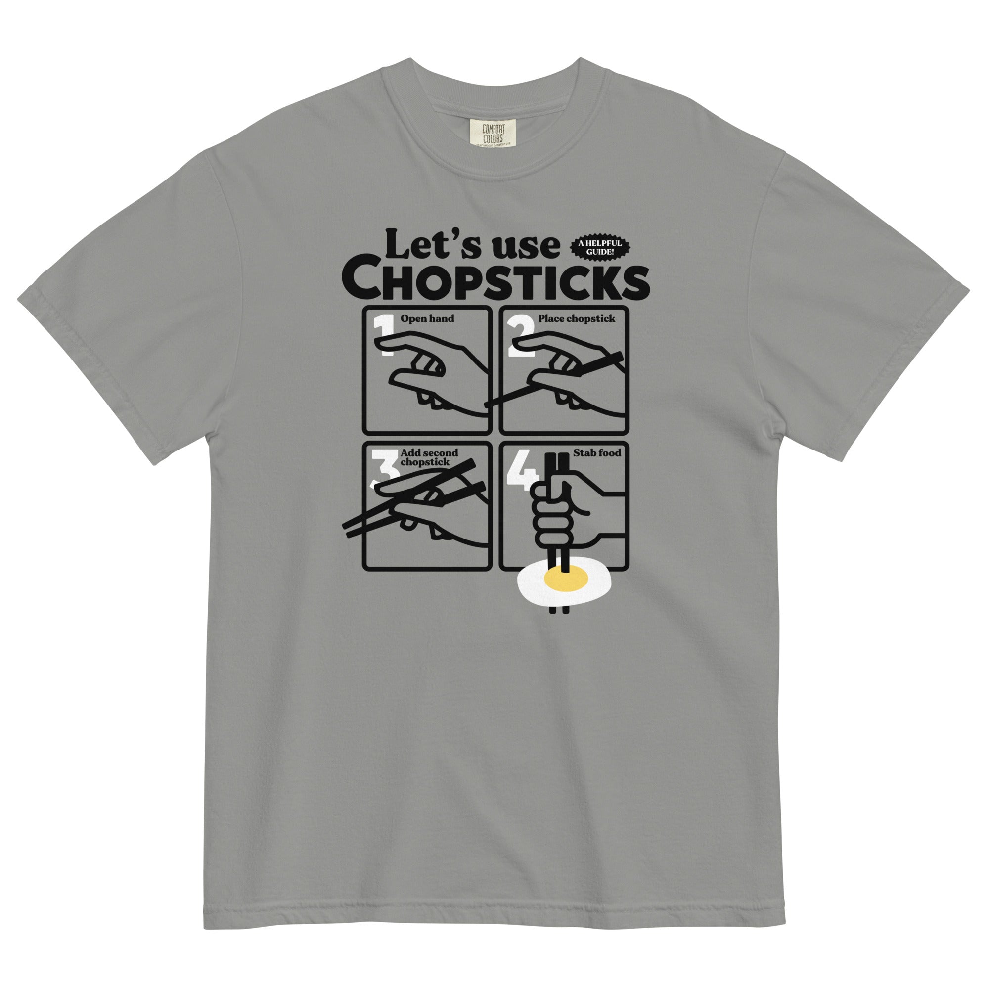 Let's Use Chopsticks Men's Relaxed Fit Tee Hoodie, Sweatshirt | PureTeeCo.com (Image 1)